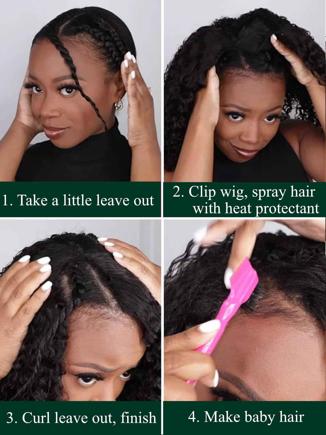 KLAIYI Ombre Brown V Part Wig Body Wave Human Hair Upgrade U Part Wig with Dark Roots Glueless Chestnut Brown Clip in Half Wig No Glue No Leave Out Beginner Wigs for Women Wear and Go Wig 150% 16Inch