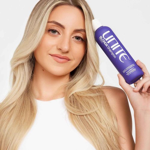 UNITE Hair - BLONDA Toning Shampoo - Purple Formula to Neutralize Brassiness & Brighten Blonde Tones - Ideal for Highlighted & Color-Treated Hair, 33 Fl Oz