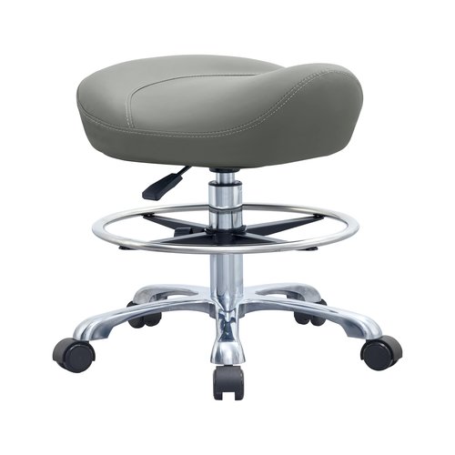 Rolling Saddle Stool, Height Adjustable with Wheels, Esthetician Chair Ergonomic Stool for Salon, Cutting, Tattoo, Lash