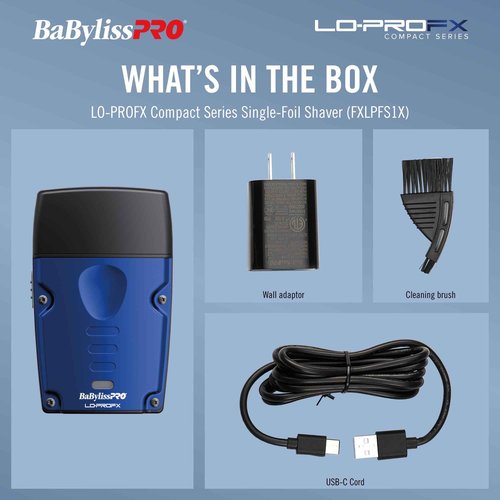BaBylissPRO High-Performance Compact LO-PROFX Single Foil Shaver