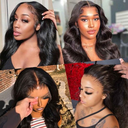 Anknia 13x4 SKINLIKE Real HD Lace Frontal Only Human Hair 13x4 Body Wave Frontal Closure 0.10mm Ultra Thin Invisible Lace Pre-plucked Melted Hairline Natural Black 18 Inch