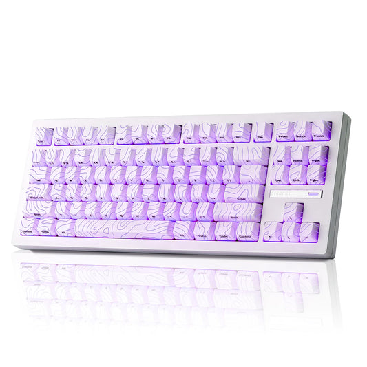 ZORNHER ZH870 Wireless Mechanical Gaming Keyboard,80% White Custom Creamy Sound Keyboard with Lighted Up IMD PBT Keycaps,Pre-lubed Linear Switches,Hot-Swappable,RGB Backlit,2.4GHz/USB-C/BT5.0