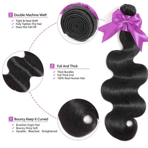 BEANATASHA 12A Human Hair Bundles 24 24 24 Inch Body Wave Bundles Human Hair 100% Unprocessed Brazilian Virgin Weave 3 Bundles Deals