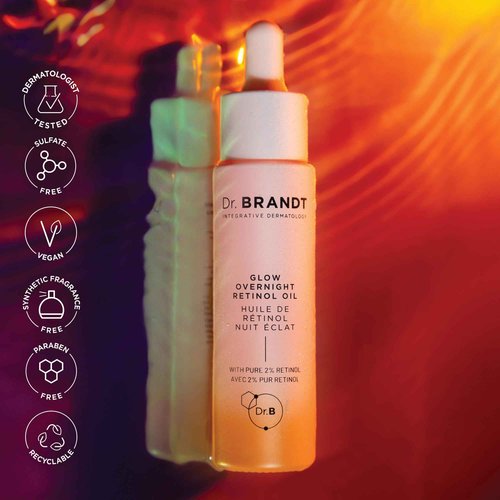 Dr. Brandt Bright This Way Glow Overnight Retinol Oil - Pure 2% Retinol Improves Wrinkles, Lines & Skin Texture - 1 fl oz