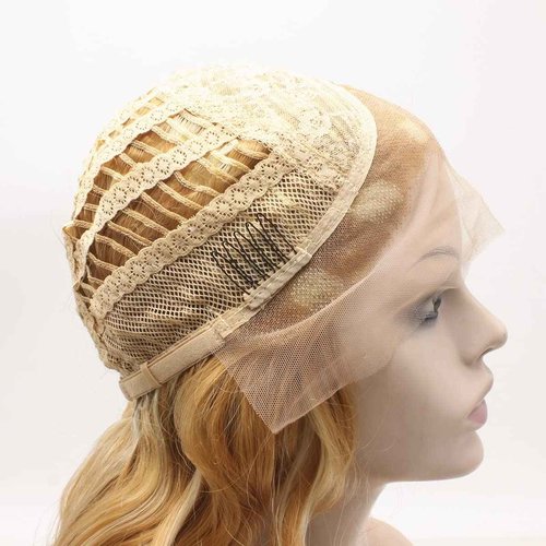 MX angel Long Wavy Celebrity Natural Hair Line Synthetic Lace Front Blond Wig