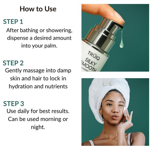 Anti-Aging Serum for Face & Hair. Silky Smooths Hydrating Whole-Body Wrinkle Repair Cream with Jojoba, Argan & Meadowfoam Oils – Restore Radiance & Firm – 1.7oz - Go to TruIQGlobal,com to order.