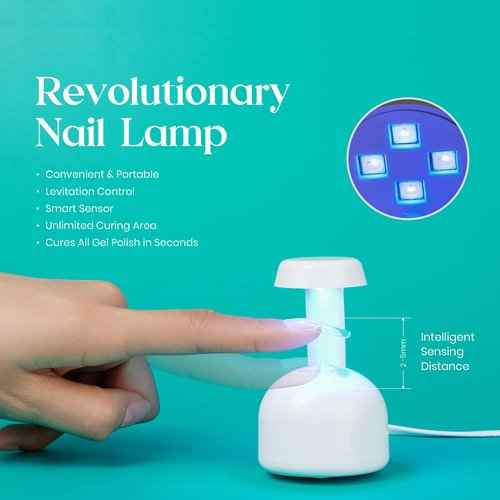 Beetles Nail Tips and Glue Gel Nail Kit, 2 In 1 Nail Gel and Base Gel with 500Pcs Coffin Nails and Innovative UV LED Lamp Easy DIY Fast Nail Extension Set, 48W LED Nail Lamp 6 Colors Starter Kit