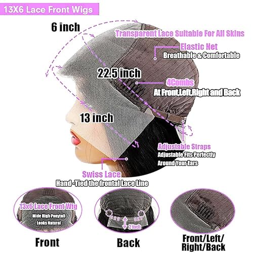 16 Inch Short Bob Wigs Deep Curly 200% Density Virgin Human Hair 13x6 Bob Wig Human Hair Pre Plucked with Baby Hair Transparent Lace Frontal Wig for Women Natural Hairline