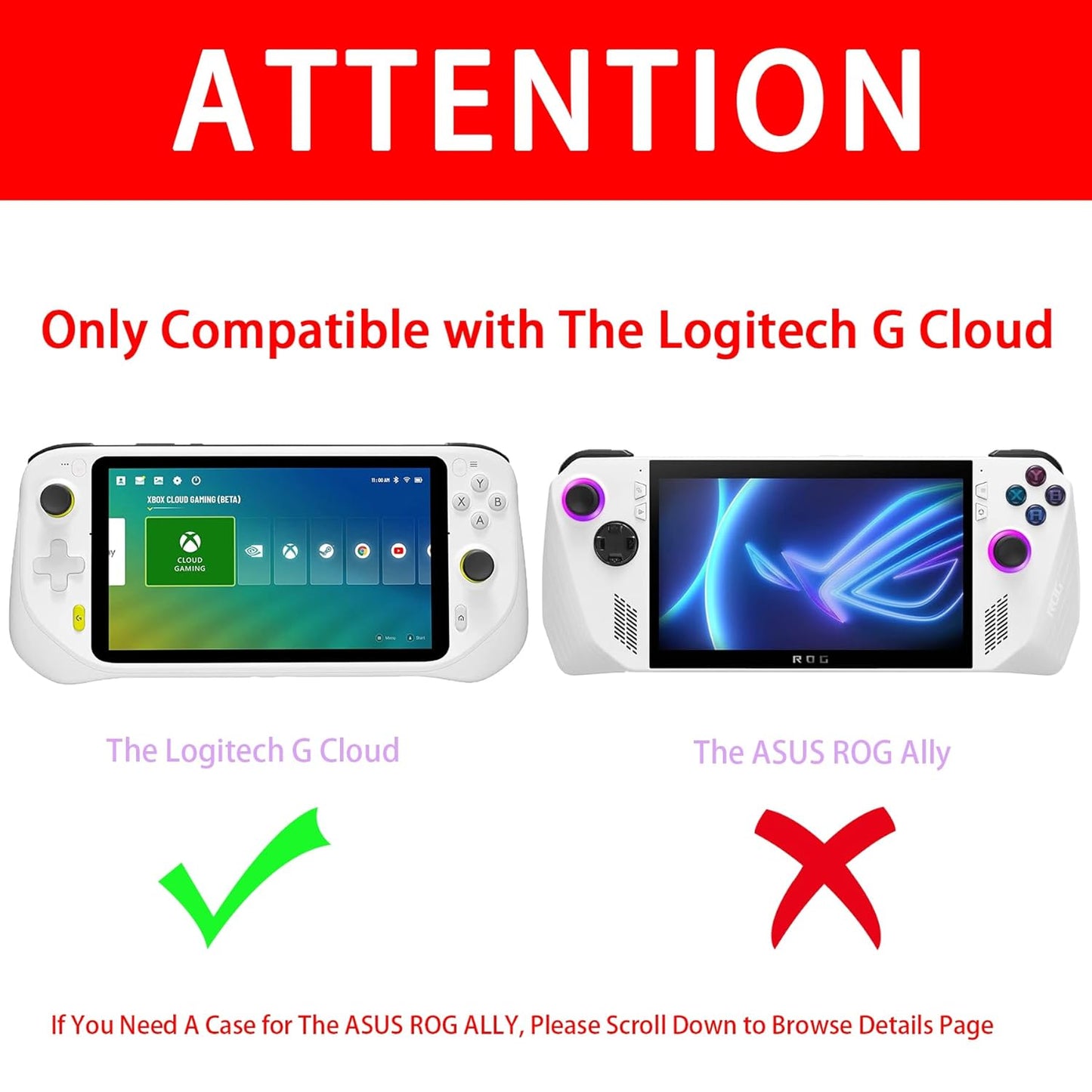 Aenllosi Hard Carrying Case Replacement for Logitech G Cloud Gaming Handheld,Black (Only Case)