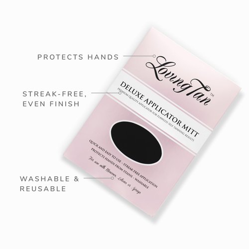 Loving Tan Deluxe Bronzing Mousse, Medium (2 Pack) + Deluxe Applicator Mitt - Streak Free, Natural looking, Professional Strength Sunless Tanner - Cruelty Free, Naturally Derived DHA - 4 FL Oz