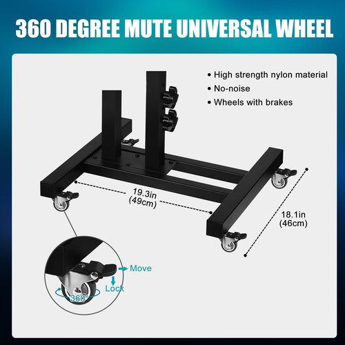 Poarmeey Professional Tattoo Chair with Adjustable Armrest with 360 Degree Silent Universal Casters, Tattoo Arm Rest with Thicken Sponge Pad