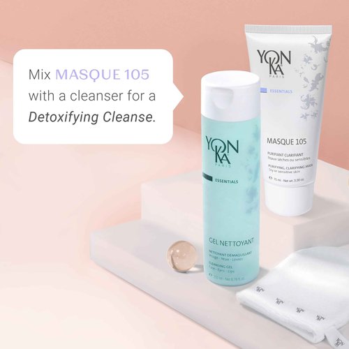 Yonka Essentials Masque 105 | Clarifying and Purifying Face Mask | Weekly Treatment for Dry and Sensitive Skin | Hydrates While Tightening Pores and Purifying Skin | 3.30 oz
