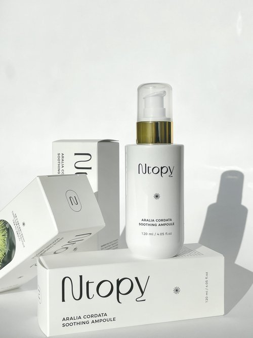 N.Bios Ntopy Aralia Cordata Soothing Ampoule - Korean Ampoule for Face, Moisture Ampoule, Ultimate Calming for sensitive skin, 4.05 oz