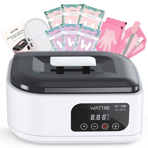 Wattne Paraffin Wax Machine for Hands & Feet – Paraffin Wax Warmer Moisturizing Kit with Auto-Timer & Precision Temperature Control, Paraffin Wax Bath for Arthritis, Dry Skin Care, Home Spa-White