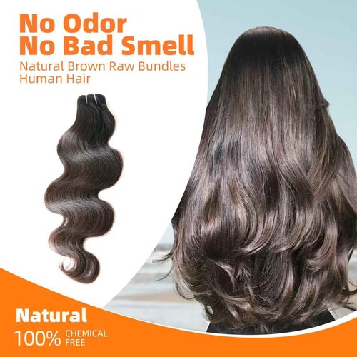 Clytie 5 Years Lasting Raw Natural Dark Brown Body Wave Bundles Human Hair, Lift 613 Raw Cambodian Short 1 Single Wavy Bundle Human Hair 10 Inches One Donor Unprocessed Virgin Sew in