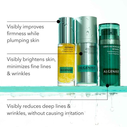 Algenist GENIUS Liquid Collagen Serum - Firming and Hydrating Face Serum with Collagen + Vitamin E - Helps Visibly Minimize Fine Lines + Wrinkles and Improve Elasticity (1 oz)
