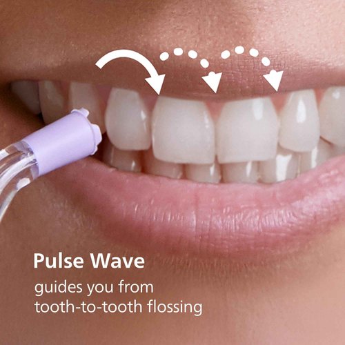 Philips Sonicare Cordless Power Flosser 3000 - Water Flosser with Innovative Quad Stream Technology, Oral Irrigator with 2 Flossing Modes and 3 Pressure Levels, IPX7 Waterproof, Black, HX3826/23