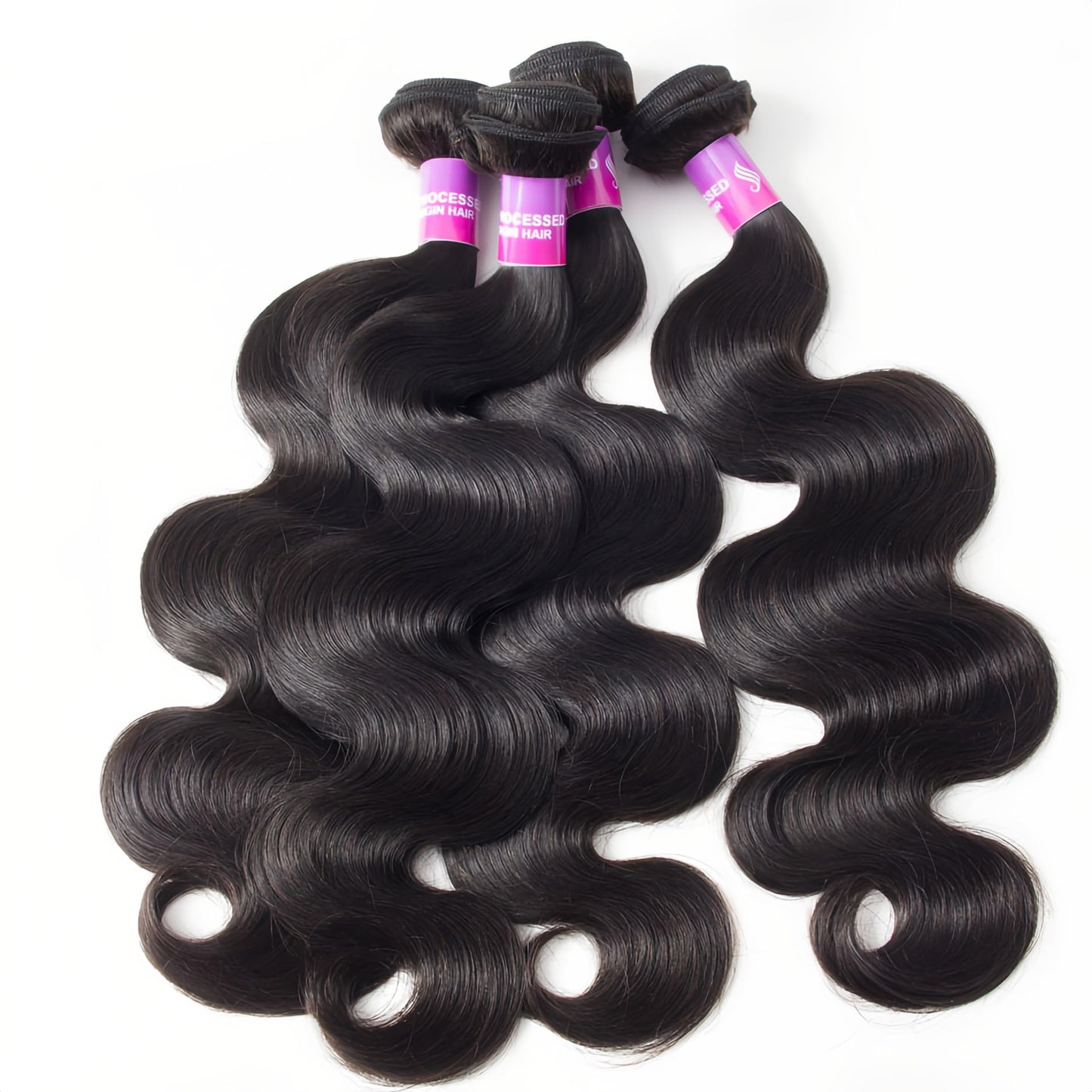 12A Human Hair Bundles 400g Body Wave Bundles Human Hair Extensions 16 16 18 18 Inch Brazilian Virgin Body Wave 4 Pieces Deals Unprocessed Brazilian Quick Weave Extensions Natural Black