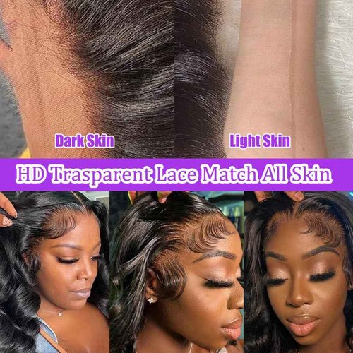 Body Wave Lace Front Wigs Human Hair 200 Density Frontal Wigs Human Hair 13x6 Hd Lace Front Wigs Human Hair Pre Plucked Brazilian Virgin Hair Glueless Wig 20 Inch Body Wave Wig for Women Natural Black
