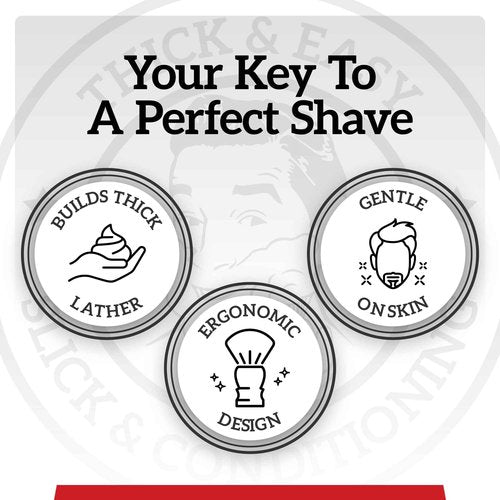 Mr. Fine Better Than Badger Shaving Brush, Ultra-Soft Synthetic Angel Hair Bristles for Men’s Wet Shaving, Easy Lather & Smooth Glide, Ergonomic Handle, White