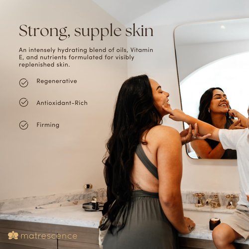 Matrescence Stretch Mark Relief Hydrating Belly Oil (3.4oz/101ml) | Spa-Quality Maternity Skin Treatment | Pregnancy-Safe Skincare Made for Mom | Non-Greasy Moisturizing Skin Essentials for Mom