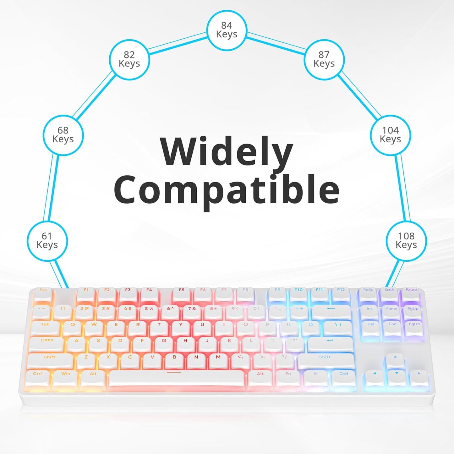 133 Keys PBT Keycap XDA Profile Keycaps Dye-Sublimation Custom Keycaps for MX Switches 60% 75% 100% Mechanical Gaming Keyboards(Caramel Bear)