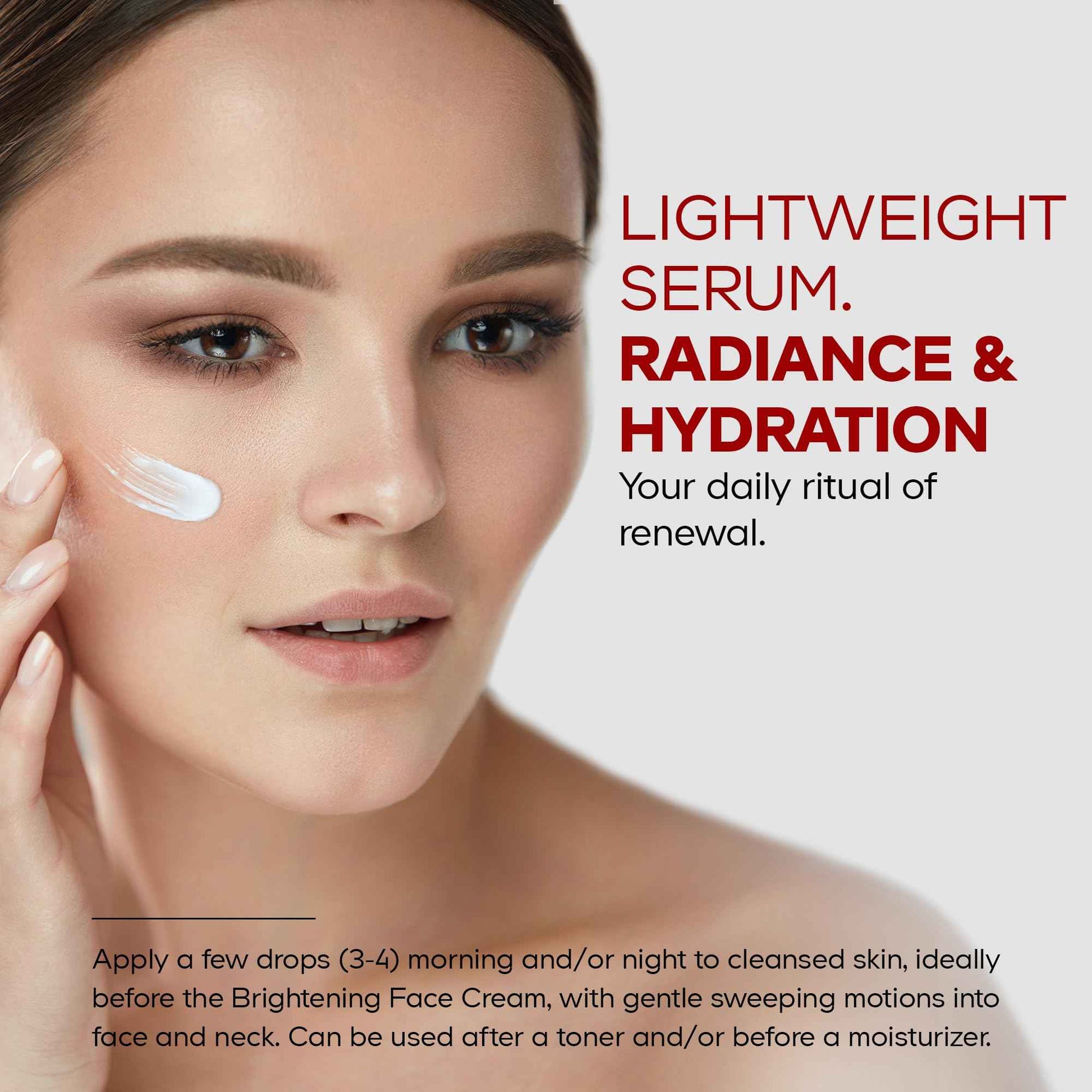 Maison Rouge Brightening Face Serum by Codeage - Glutathione Serum, Vitamin C, E, Hyaluronic Acid, Collagen - Radiance Enhancing - Parabens and Sulfates-Free - Refillable - All Skin Types - 1.7 fl oz