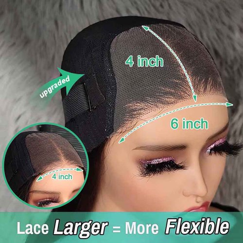 Wavymy Wear and Go Glueless Bob Wig Human Hair Pre Plucked Pre Cut 6X4 HD Lace Front Wigs Ready to Wear Water Wave Closure Wigs Human Hair for Women 180% Density (10 Inch)