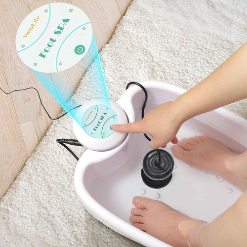 VnioLife Ionic Foot Bath Detox Machine Ion Foot Detox Spa for Home Portable Detox Foot Spa System Ionic Feet for Chi Cleanser Home Use, Beauty Salon SPA Club with Liners, Slipper,Portable Handbag