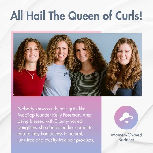 MopTop Curly Hair Products Set, Moisturizing Wavy Hair Routine, Leave-In Conditioner, Mongongo Oil, and Curly Cream and Gel, Defining Lightweight Hold, Women's Haircare Bundle
