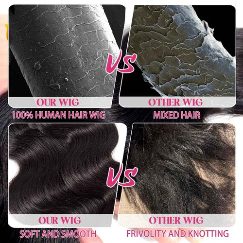 Smabuity 13x6 Body Wave Lace Front Wigs Human Hair Pre Plucked, 180% Density HD Transparent Glueless Lace Frontal Wigs with Baby Hair for Women, 26 Inch