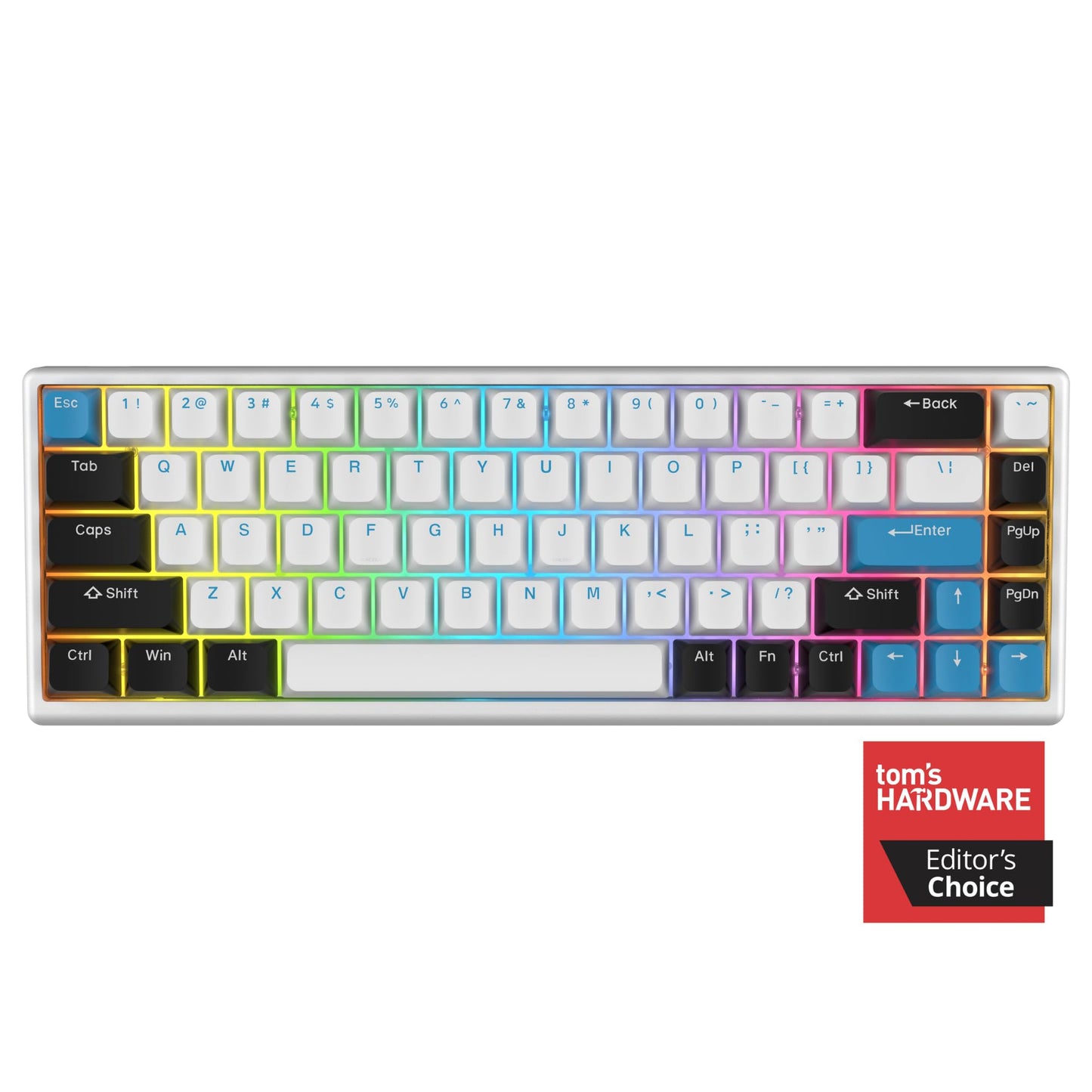 ARBITER Polar 65 - CNC Magnetic Gaming Keyboard w Rapid Trigger, Hall Effect Switches, CNC Aluminum Frame, Rapid Key, 65% Compact, Bright RGB, Dual-Shot PBT Keycaps - Kumo Blue