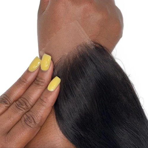 WOWANGEL 2x6 SKINLIKE Real HD Lace Closure, Undetectable HD Film Lace Unprocessed Straight Human Hair Closure Bleached Knots Pre Plucked Super Invisible Lace Closure Natural 20 Inch