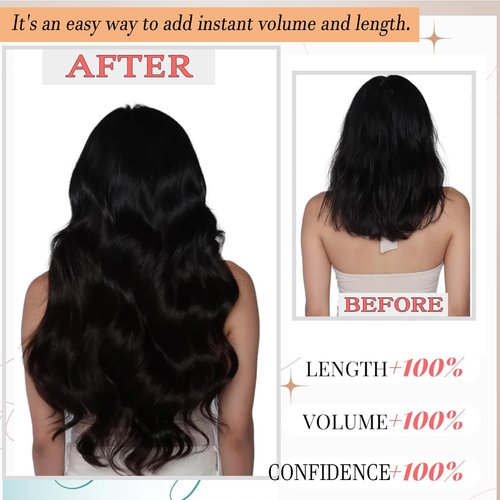 Jet Black Clip in Hair Extensions Real Human Hair Clip ins 20 Inch 7pcs 120g Human Hair Clip in Extensions Straight Hair Double Weft Human Hair Extensions For Women