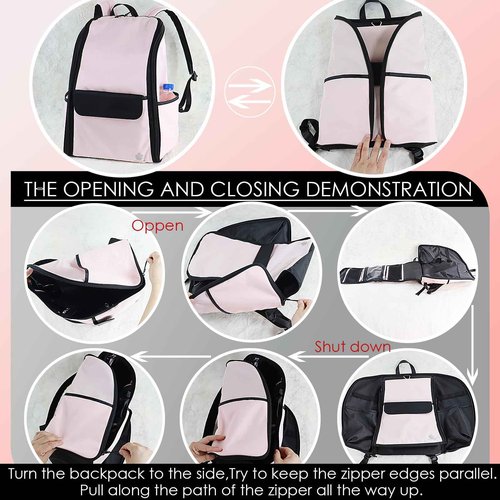 AUTUMN SENCE Travel Laptop Backpack Large Hanging Toiletry Organizer Water-Repellent Hygiene Bag, Toiletries Makeup Cosmetics Organizer (Pink)