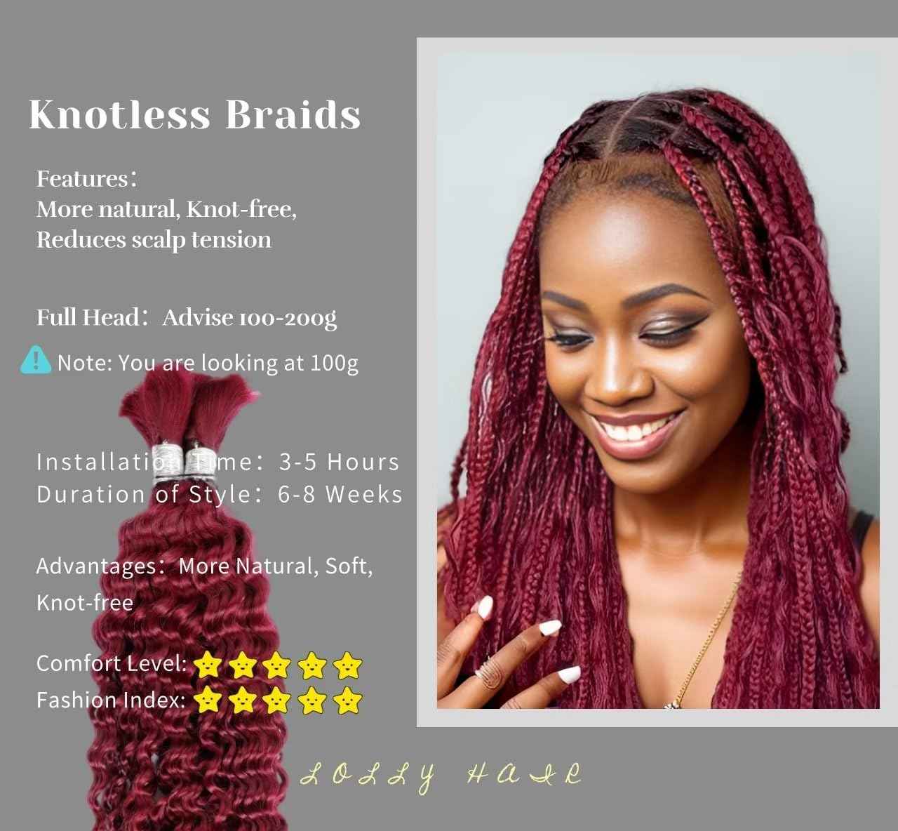 Human Braiding Hair 100g 28 Inch Deep Water Wave Bulk Human Hair for Braiding No Weft 12A Brazilian Virgin Curly Human Hair Extensions for Boho Braids Wet and Wavy 99J Red Burgundy Braiding Hair