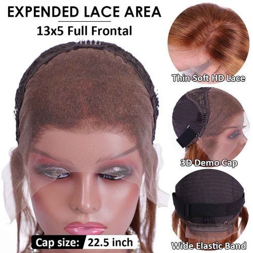 Flady Honey Blonde Bob wig Human Hair 13x4 HD Frontal Lace Wigs 150% Density 4/27 Highlight Bob Lace Front Wigs Human Hair Pre Plucked Ombre Color Short Straight Bob Wigs for Black Women 14 inch