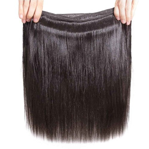 Straight Human Hair Bundles 20 22 24 Inch Human Hair Bundles 12A Unprocessed Virgin Brazilian Hair Bundles 3 Bundles Human Hair Extensions Natural Color