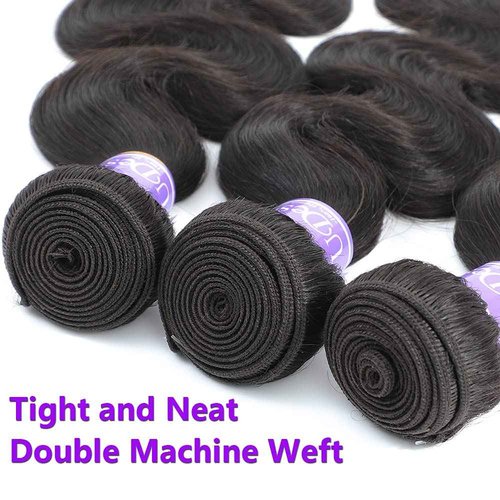 UDesire 12A Body Wave Bundles Human Hair(18 20 22inch) 100% Unprocessed Human Hair 3 Bundles Body Wave Brazilian Hair Bundles Weave Natural Black Color