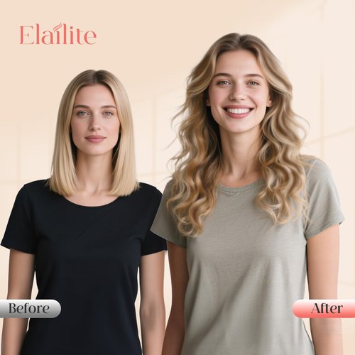 Elailite Wavy Tape in Hair Extensions Human Hair Body Wave Real Remy Hairpieces Ash Blonde & Bleach Blonde 20 Inch 50g 20pcs Invisible Seamless Skin Weft Best Tape for Women