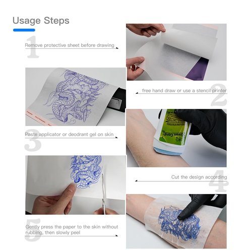 Wormhole Tattoo Stencil Printer with 25 Sheets Tattoo Transfer Paper Wireless Bluetooth 2,500mAh Battery Portable Tattoo Printer Compatible with Phone & PC for Artists and Beginners