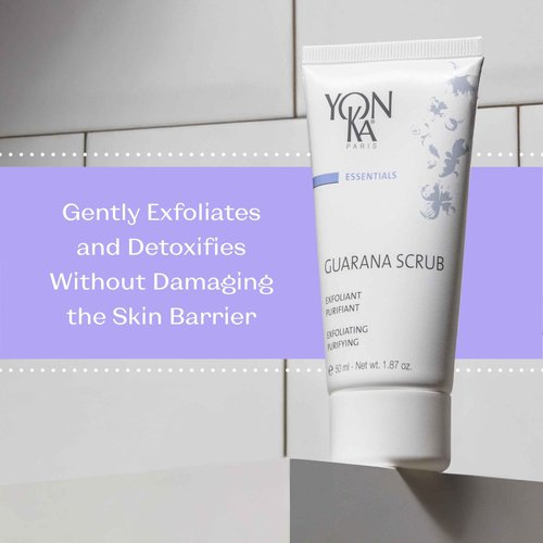 Yon-Ka Guarana Scrub | Gentle Exfoliating Face Cleanser with Rice Bran & Guarana Seed | Smooths Pores, Detoxifies & Revives Complexion | For Sensitive & Acne-Prone Skin | 1.87 fl oz