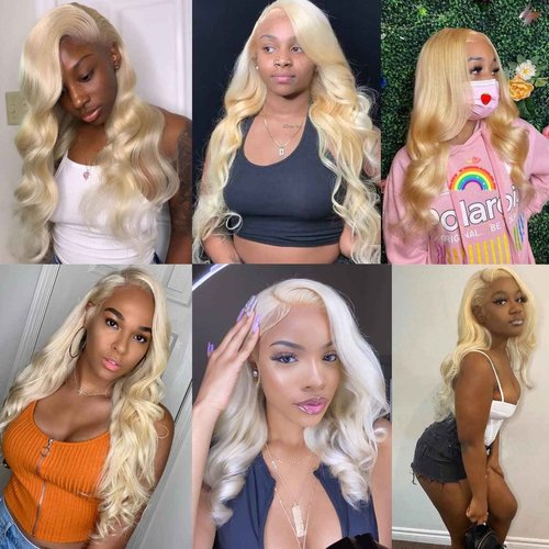 613 Lace Front Wig Human Hair 26inch 13x4 Blonde 100% Wig Human Hair Blonde Lace Front Wigs Human Hair 180% Density Premium 613 HD Lace Frontal Wig Pre Plucked