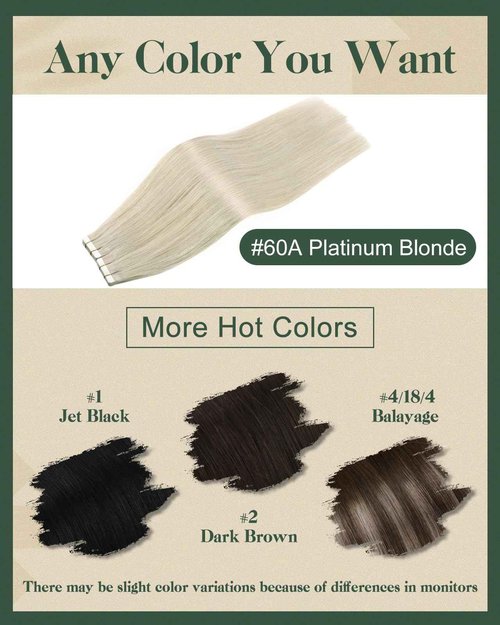 Ugeat Platinum Blonde Tape in Hair Extensions Blonde Hair Extensions for Girl Tape ins No Damage to Natural Hair for Girl Add Length for Wedding 24Inch 20Pcs 50G