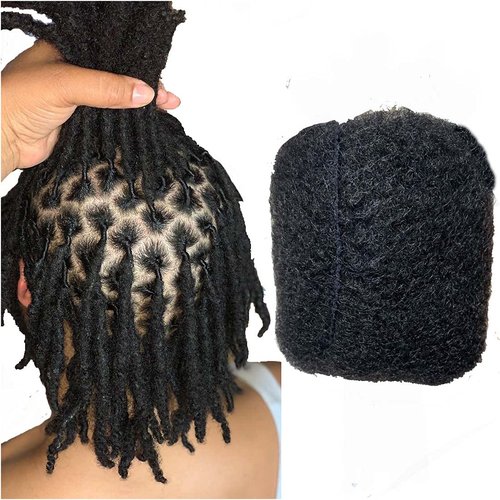 BESHINNAAUL Afro Kinky Bulk Human Hair,2 Bundles/Package,50 Grams/1.76 Oz Each Bundle,Natural Black #1B Ideal for Dreadlocks Extension,Twists and Braids #1B,12inch