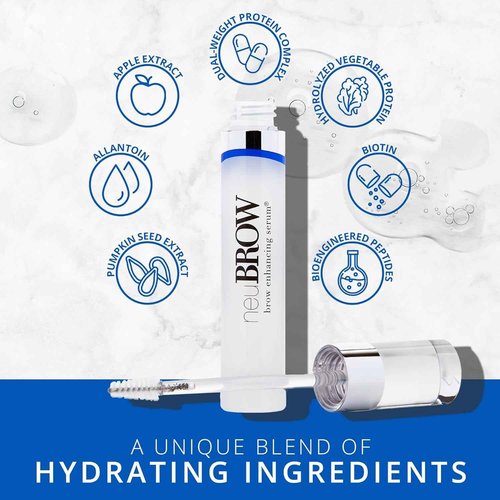 neuBROW Brow Enhancing Serum by Skin Research Laboratories - 3.6 mL Eye Brow Serum for Defined, Fuller & Thicker-Looking Hair Brows - Advanced Formula Promotes Natural & Healthy Appearance of Brows
