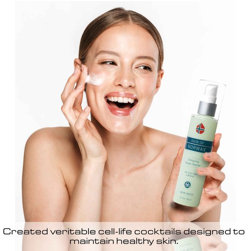 Geir Ness Skin of Norway Energizing Facial Cleanser - Contains Arctic Algae & Minerals - Moisturizing Deep Cleansing Face Wash For Dry and Sensitive Skin