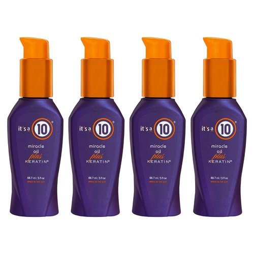 It's a 10 Haircare Miracle Oil Plus Keratin, 3 fl. oz. (Pack of 4)