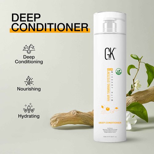GK HAIR Global Keratin Deep Conditioner Masque (33.8 Fl Oz/1000ml) Intense Hydrating Repair Treatment Mask for Dry Damaged Color Treated Frizzy Hair Restoration Formula with JOJOBA Seed Oils