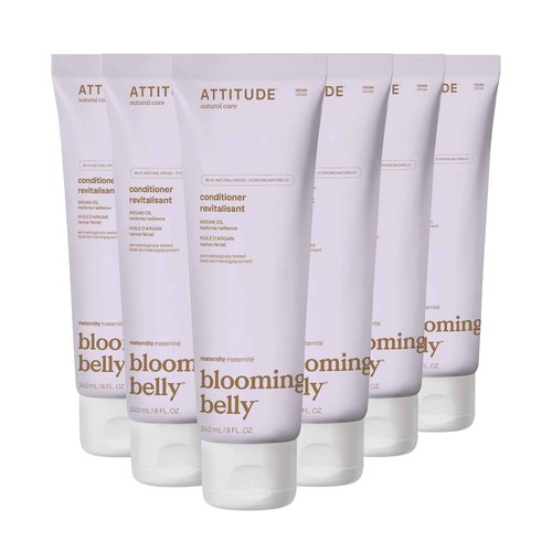 ATTITUDE Pregnancy Conditioner, Dermatologically Tested, Plant and Mineral-Based, Vegan Maternity Products, Argan Oil, 8 Fl Oz (Pack of 6)